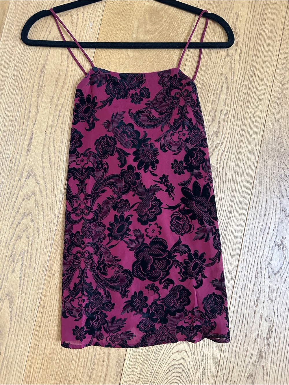 Moon River Black Floral Magenta